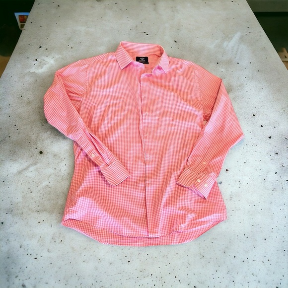 Pink gingham check button up cotton shirt. Gingham is super trendy summer wear - Picture 8 of 15